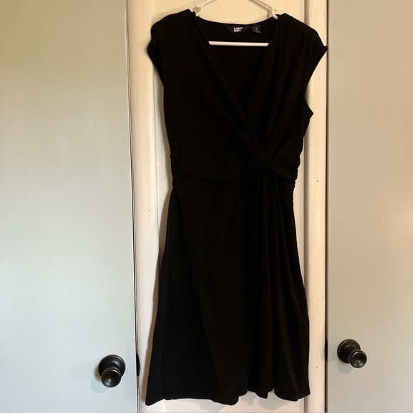 Lands' End Black Casual Wrap Dress Size Small - Picture 1 of 5